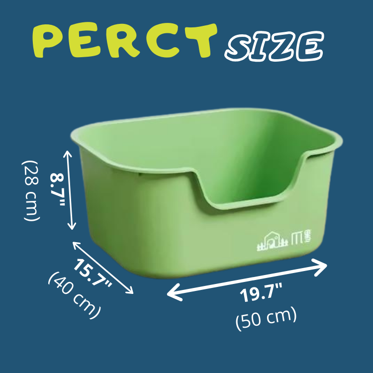 Large Semi-Enclosed Litter Box for Cats