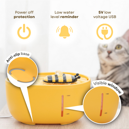 Bee Water Fountain for Cats