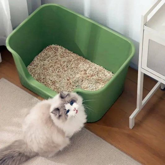 Extra-Large Semi-Enclosed Litter Box for Cats